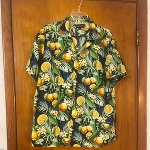 Barry Wang Floral Men’s Short Sleeve Shirt